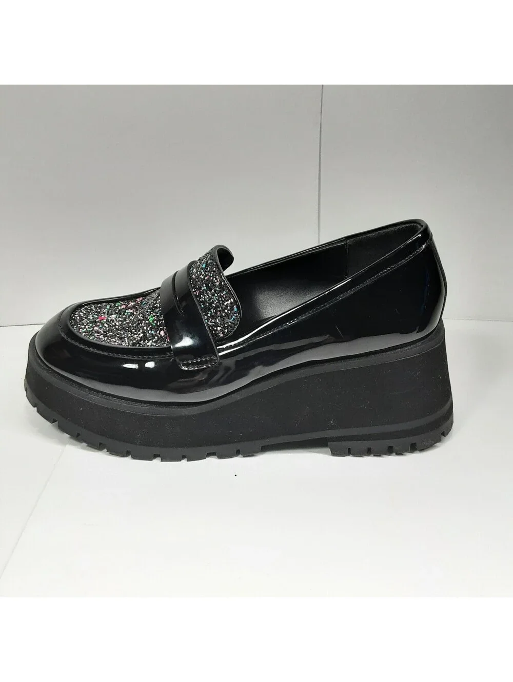 BP. Shilo - Platform Loafer | Glitter and Patent Leather | Size 9 M